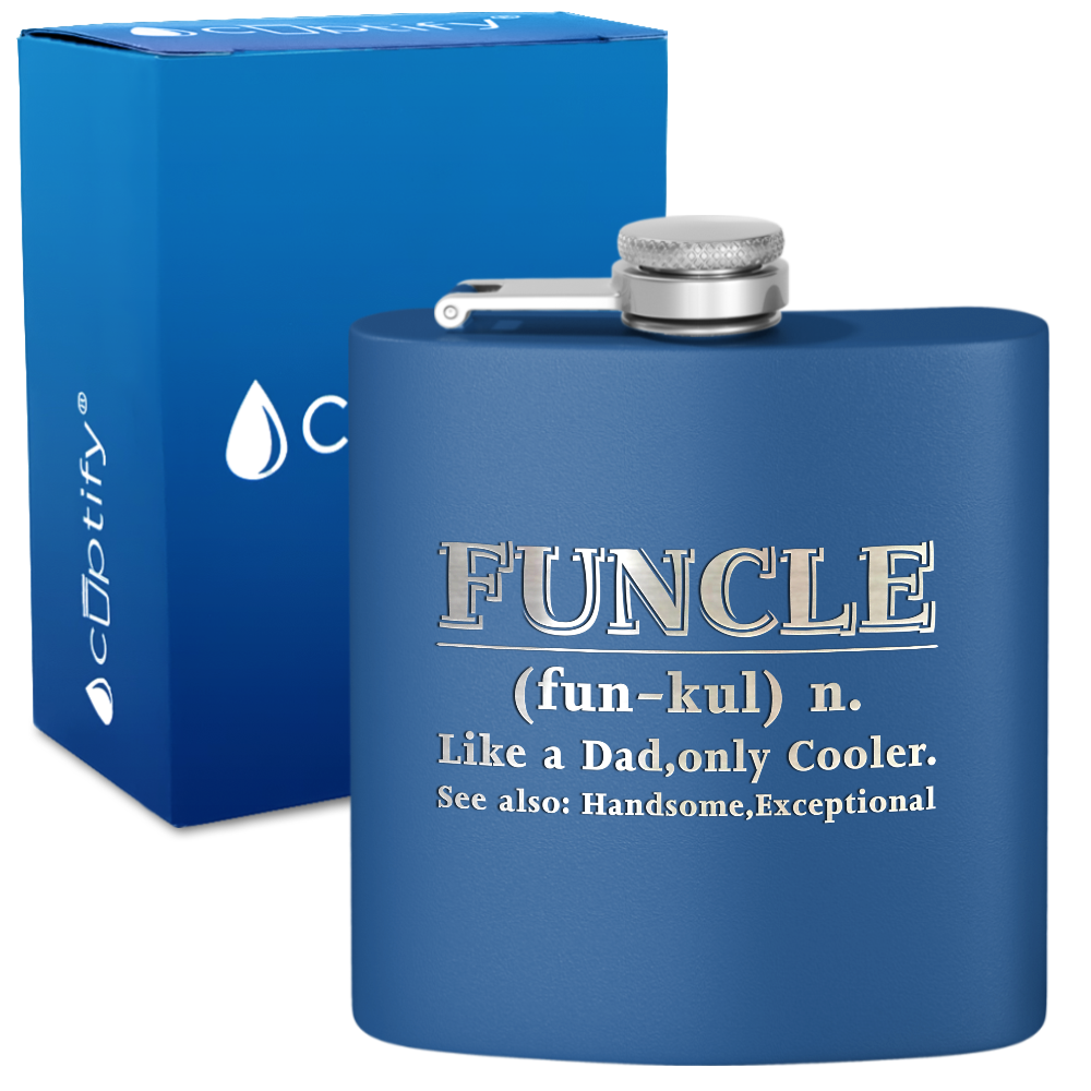 Funcle 6oz Stainless Steel Hip Flask