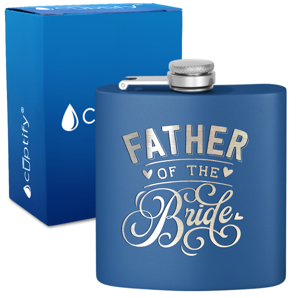 Father of the Bride 6 oz Stainless Steel Hip Flask