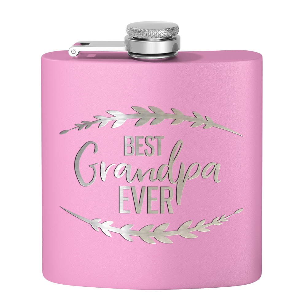 Best Grandpa Ever 6 oz Stainless Steel Hip Flask