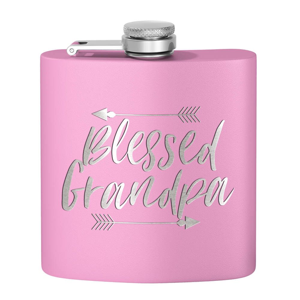 Blessed Grandpa 6 oz Stainless Steel Hip Flask