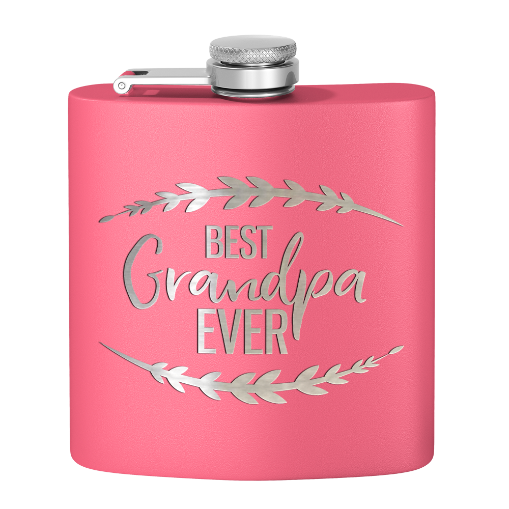 Best Grandpa Ever 6 oz Stainless Steel Hip Flask