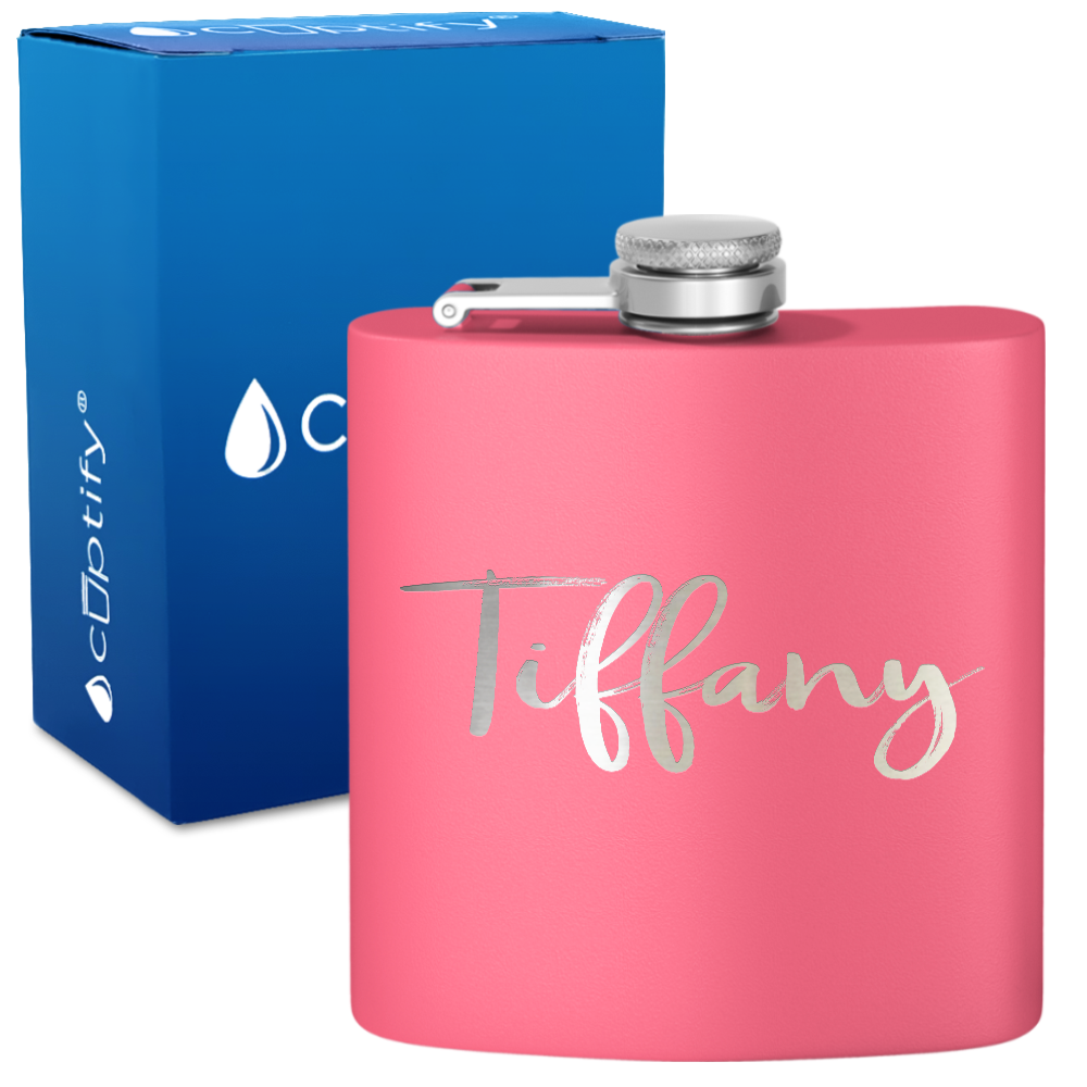 Personalized Tiffany Style 6oz Hip Flask