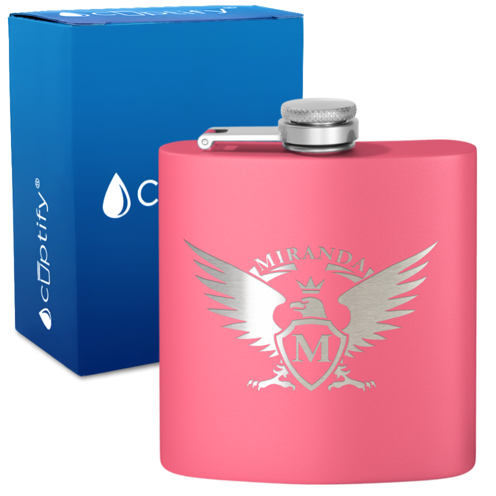 Personalized Eagle 6oz Hip Flask