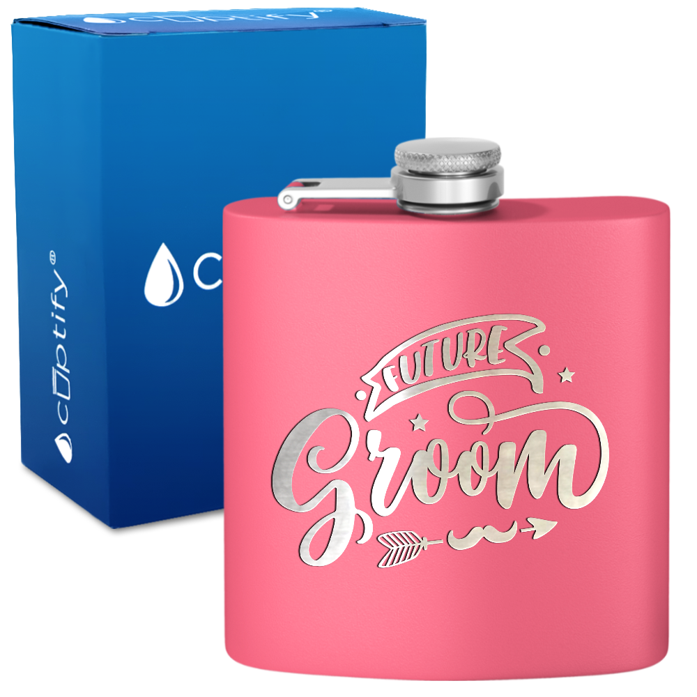 Future Groom 6 oz Stainless Steel Hip Flask