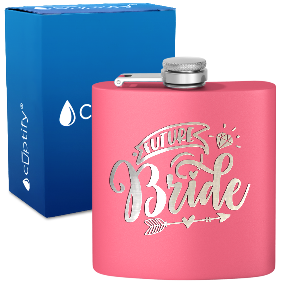 Future Bride 6 oz Stainless Steel Hip Flask