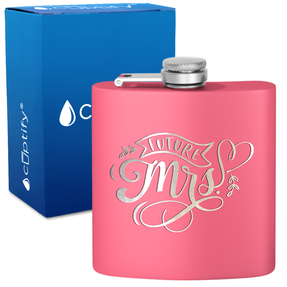 Future Mrs 6 oz Stainless Steel Hip Flask