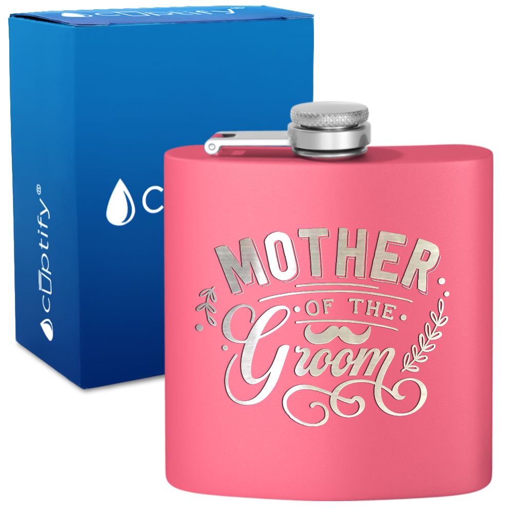 Mother of the Groom 6 oz Stainless Steel Hip Flask