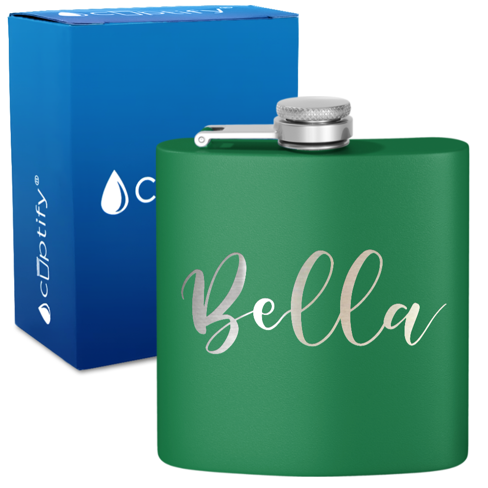 Personalized Bella Style 6oz Hip Flask