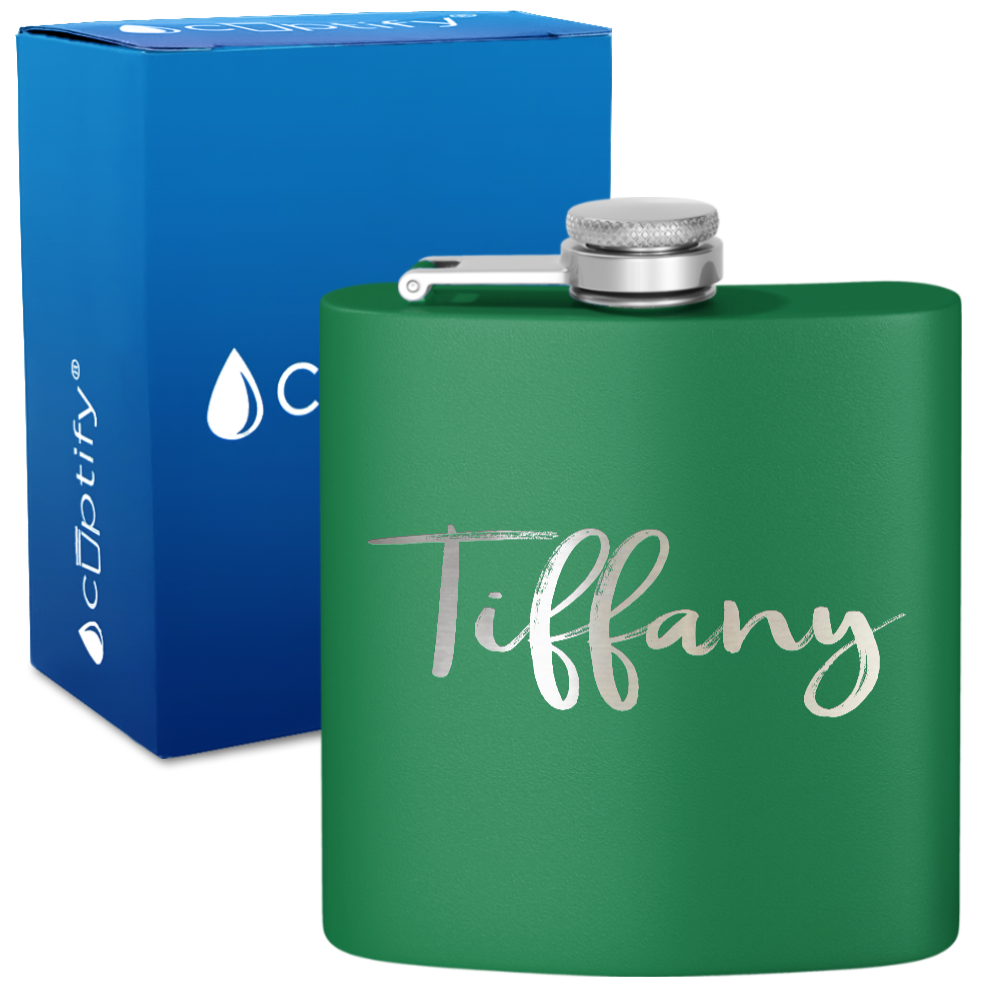 Personalized Tiffany Style 6oz Hip Flask