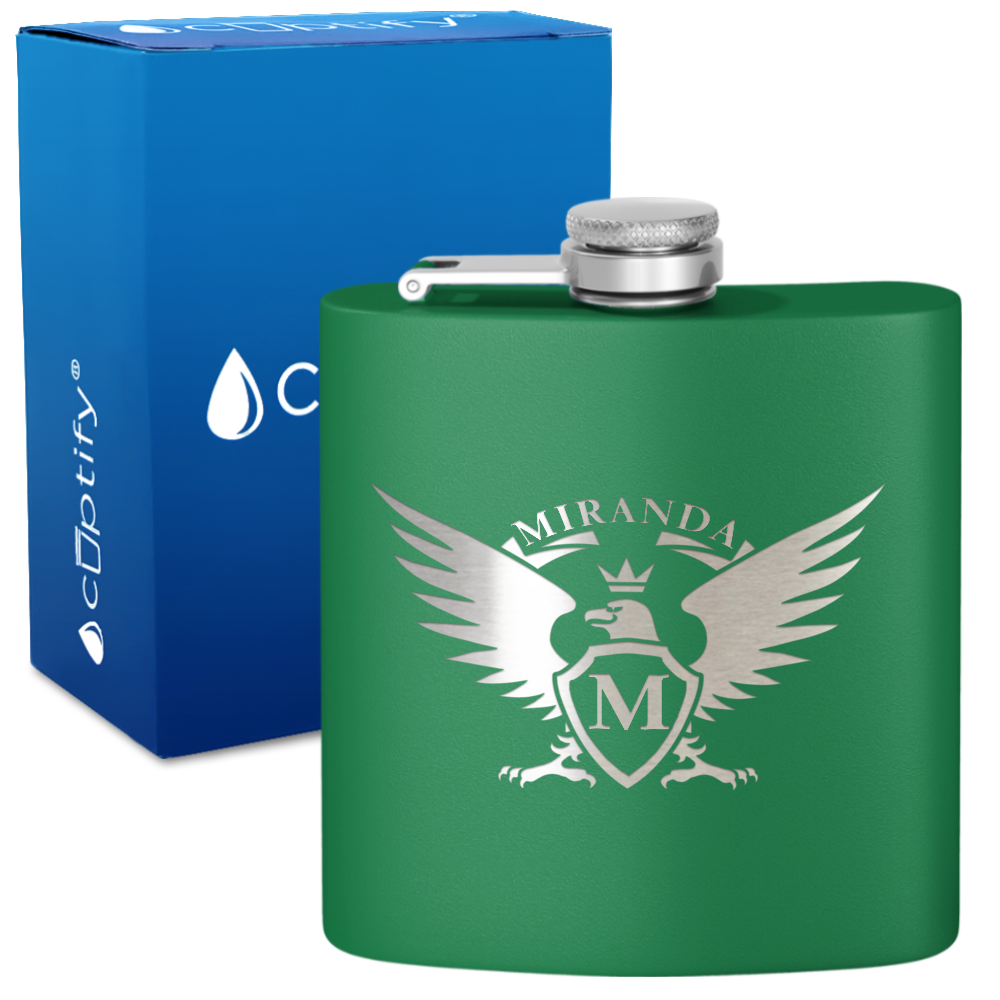 Personalized Eagle 6oz Hip Flask