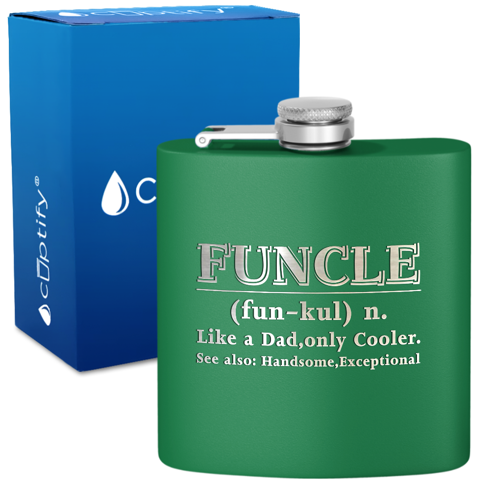Funcle 6oz Stainless Steel Hip Flask