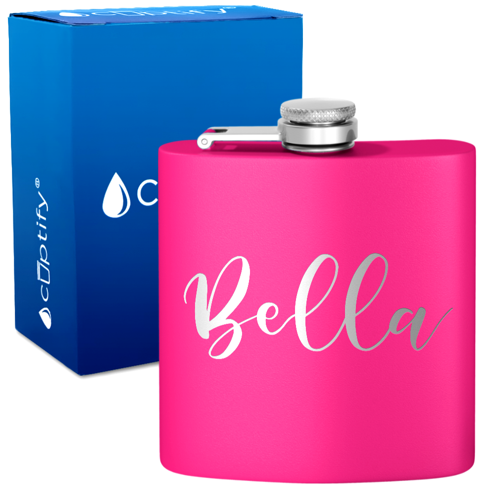 Personalized Bella Style 6oz Hip Flask