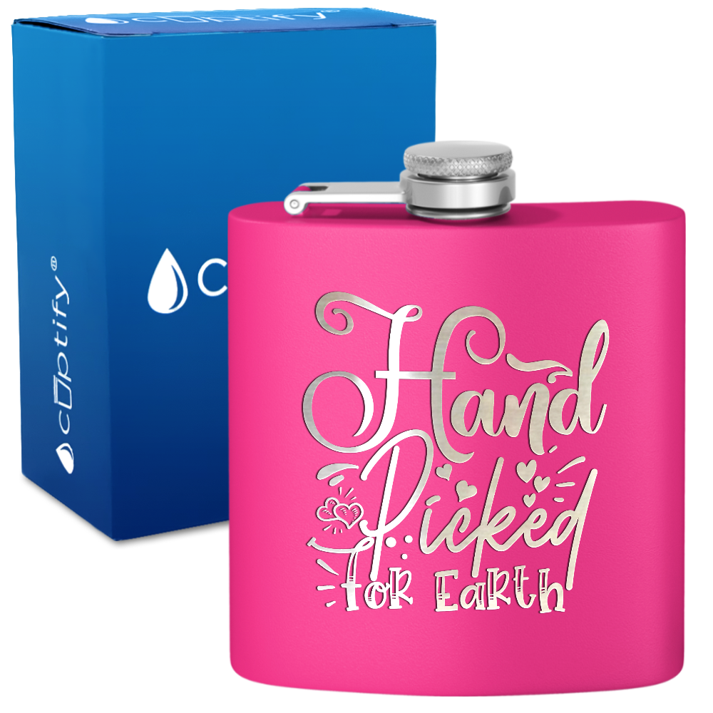 Hand Picked For Earth 6 oz Stainless Steel Hip Flask