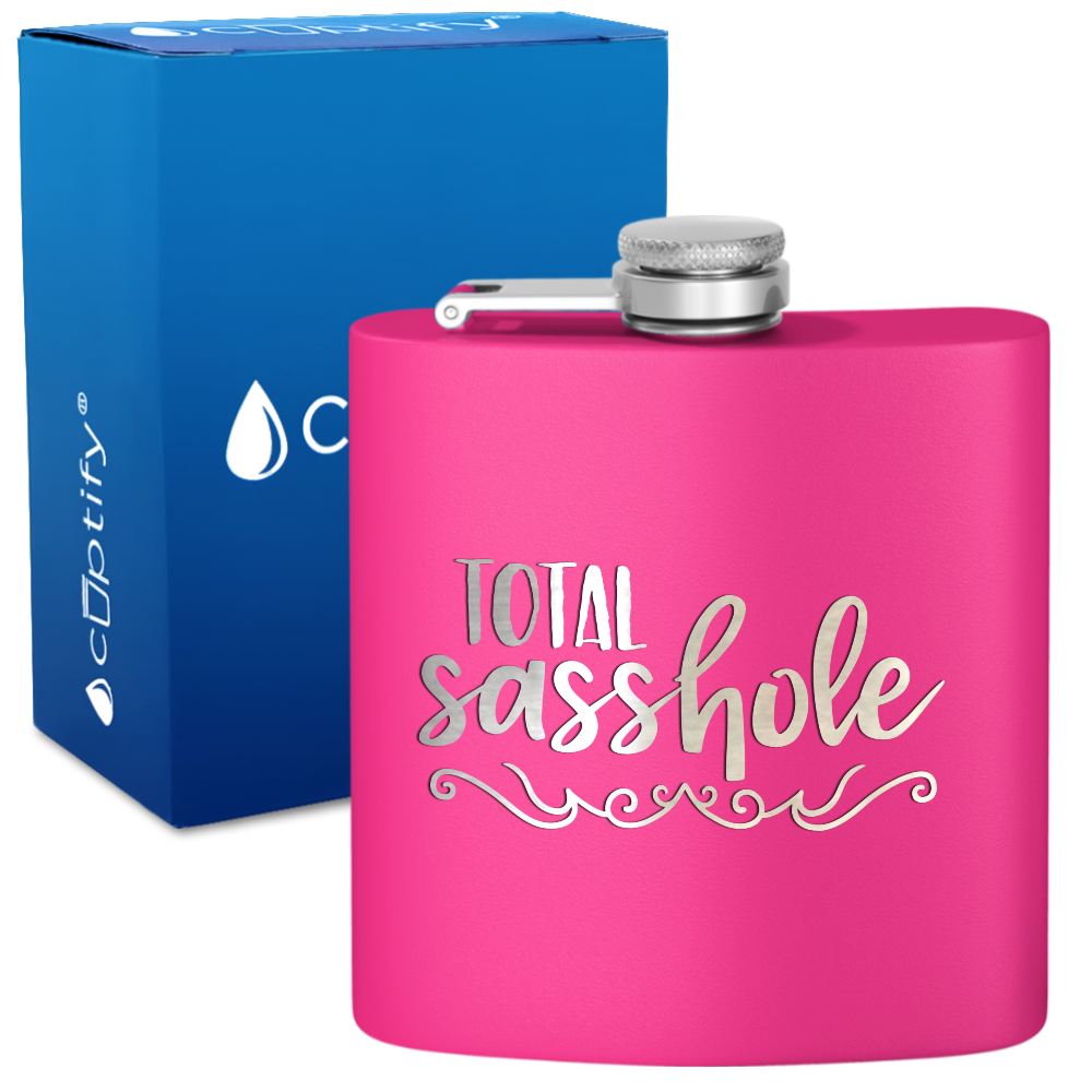 Total Sasshole 6 oz Stainless Steel Hip Flask