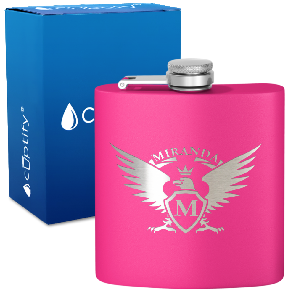 Personalized Eagle 6oz Hip Flask