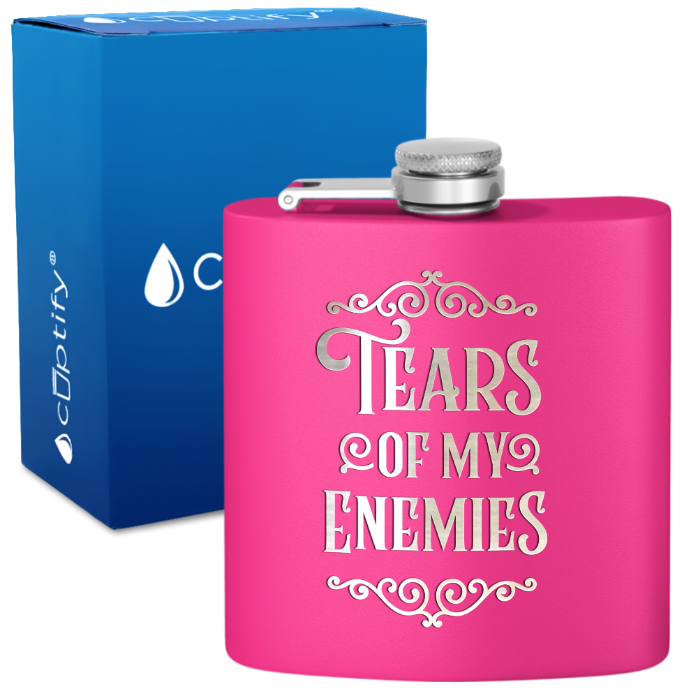 Tears Of My Enemies 6 oz Stainless Steel Hip Flask