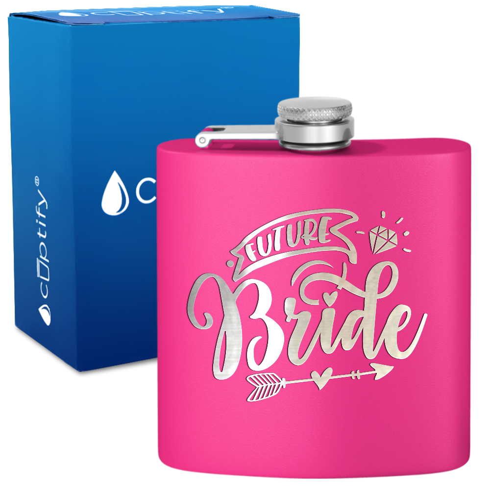 Future Bride 6 oz Stainless Steel Hip Flask