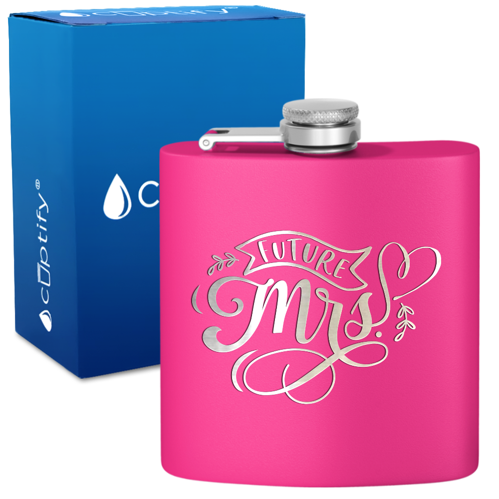 Future Mrs 6 oz Stainless Steel Hip Flask