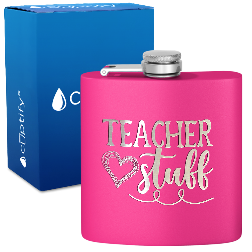Teacher Stuff 6oz Stainless Steel Hip Flask