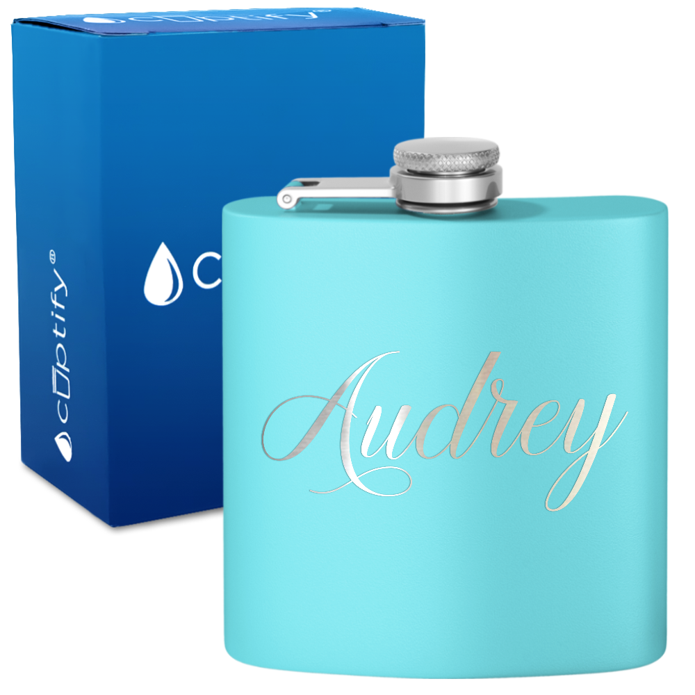 Personalized Audrey Style 6oz Hip Flask