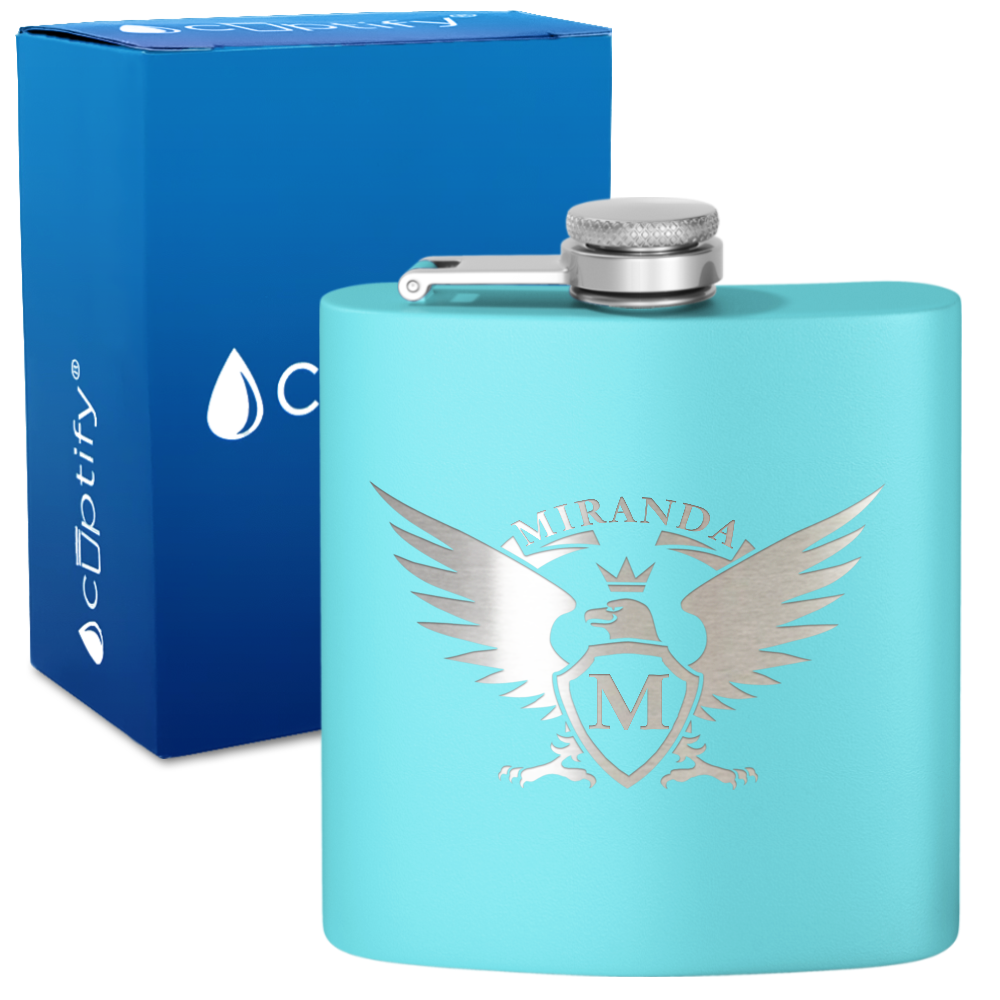 Personalized Eagle 6oz Hip Flask