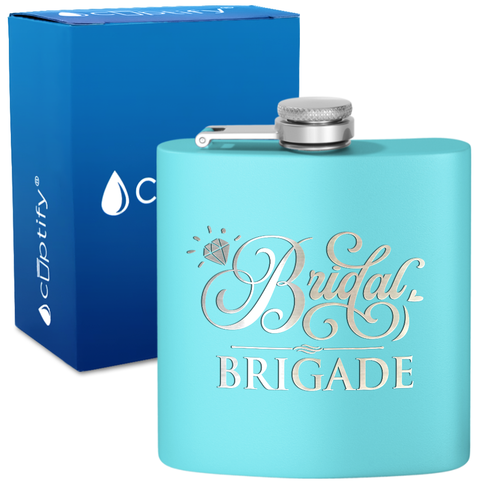 Bridal Brigade 6 oz Stainless Steel Hip Flask
