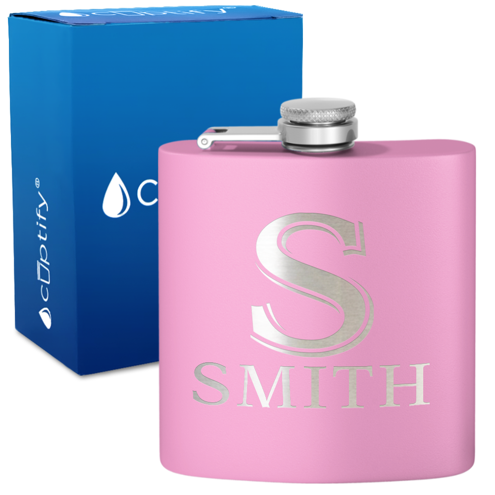 Personalized Monogram Initial and Name 6oz Hip Flask