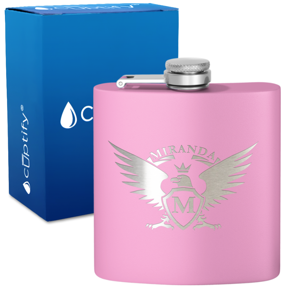 Personalized Eagle 6oz Hip Flask