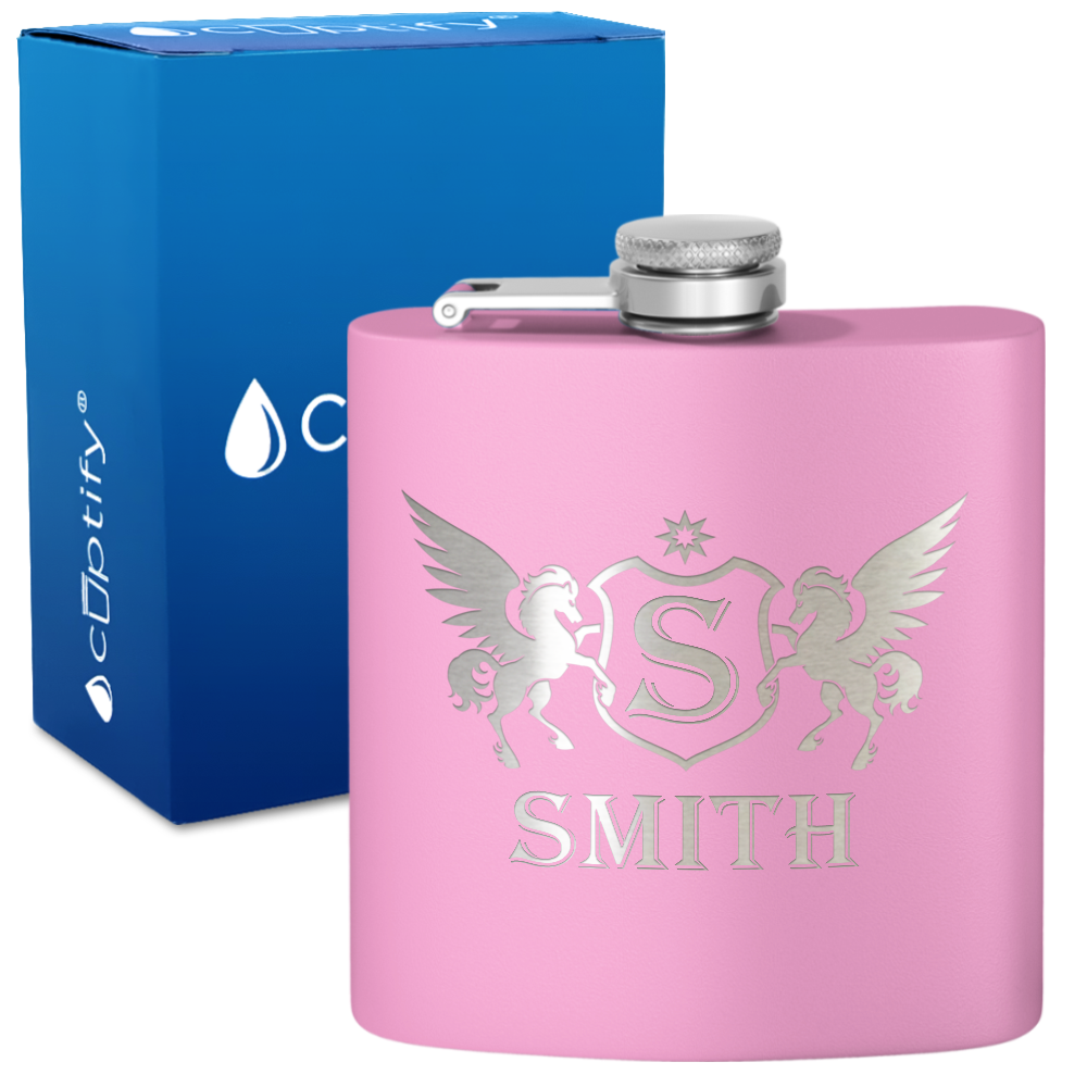 Personalized Pegasus 6oz Hip Flask