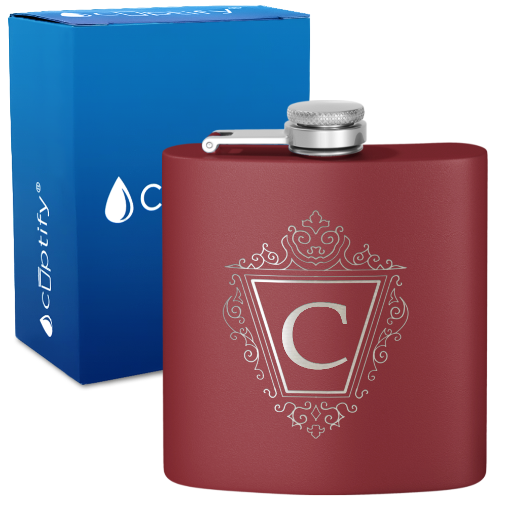 Personalized Classic Crest 6oz Hip Flask