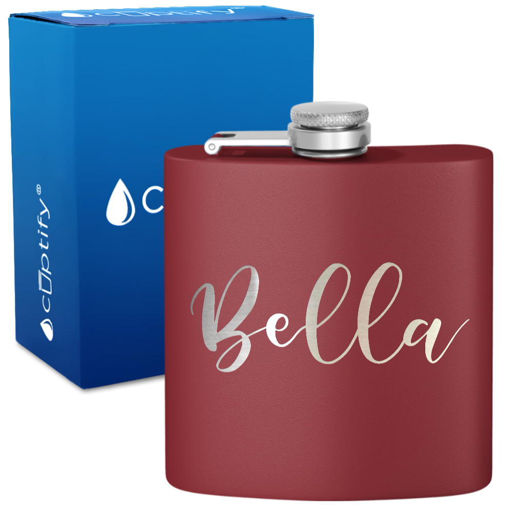 Personalized Bella Style 6oz Hip Flask