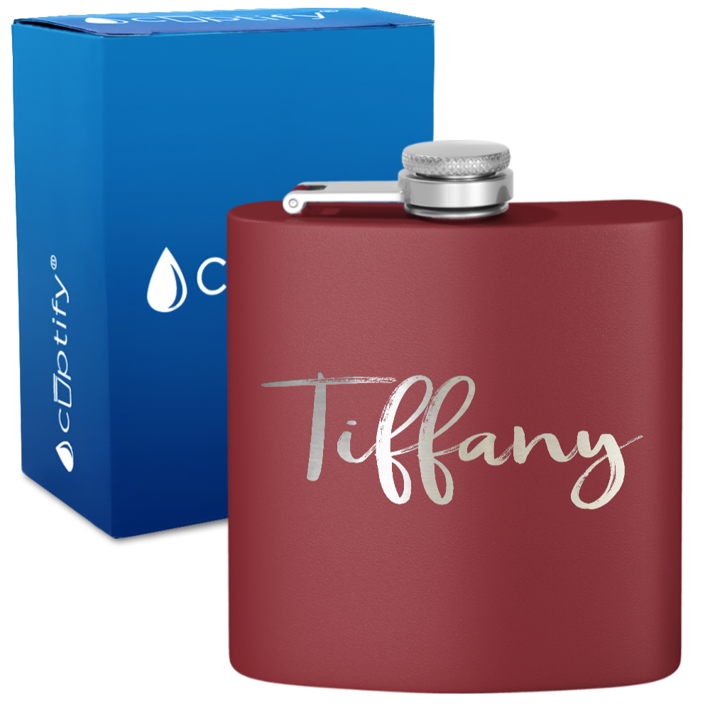 Personalized Tiffany Style 6oz Hip Flask
