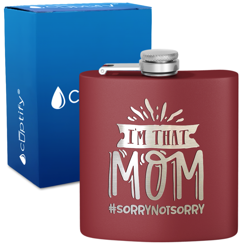 I'm That Mom 6 oz Stainless Steel Hip Flask