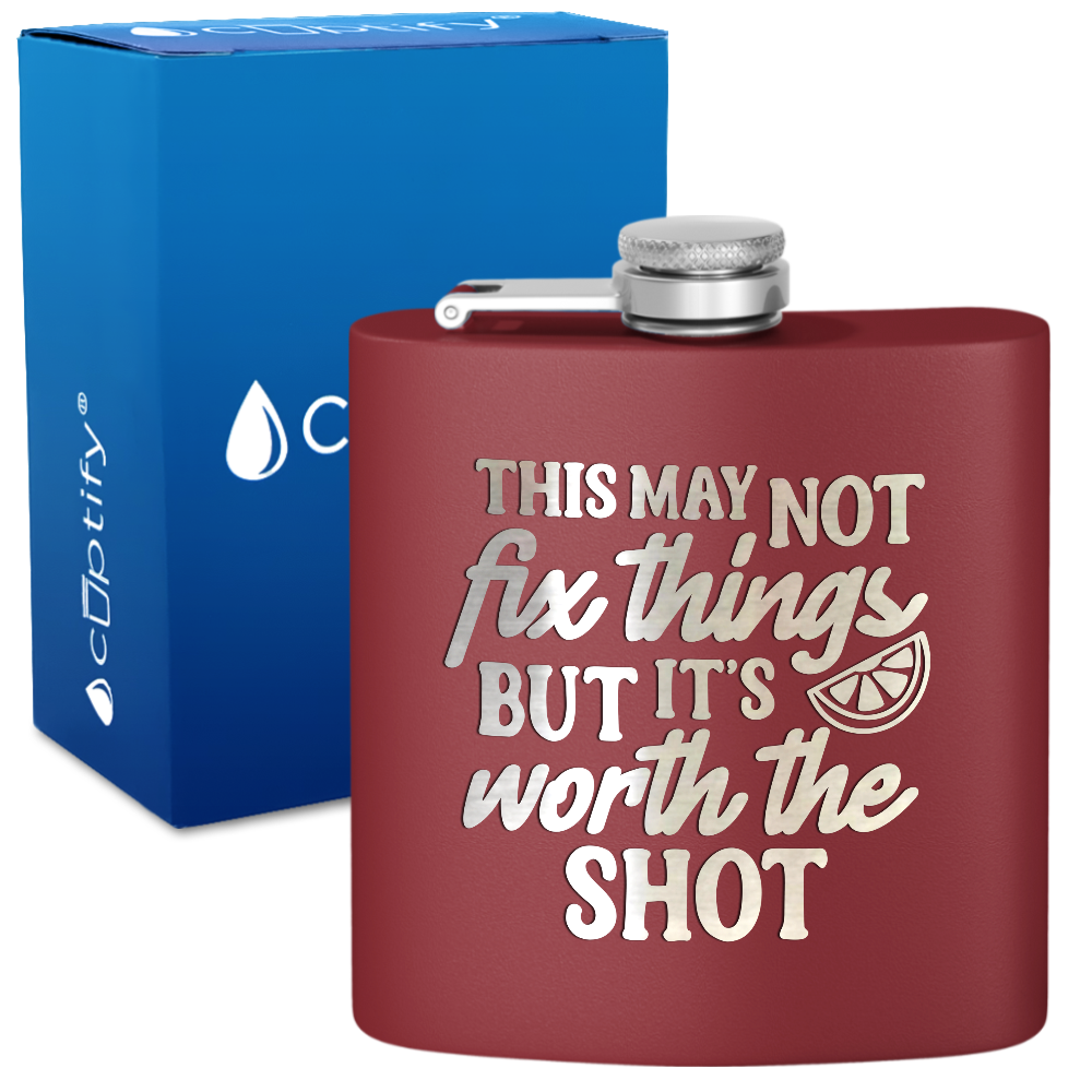 This May Not Fix Things 6 oz Stainless Steel Hip Flask