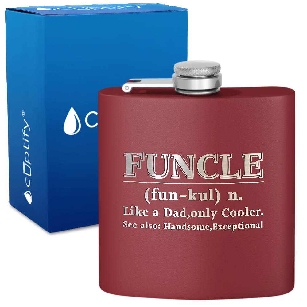 Funcle 6oz Stainless Steel Hip Flask