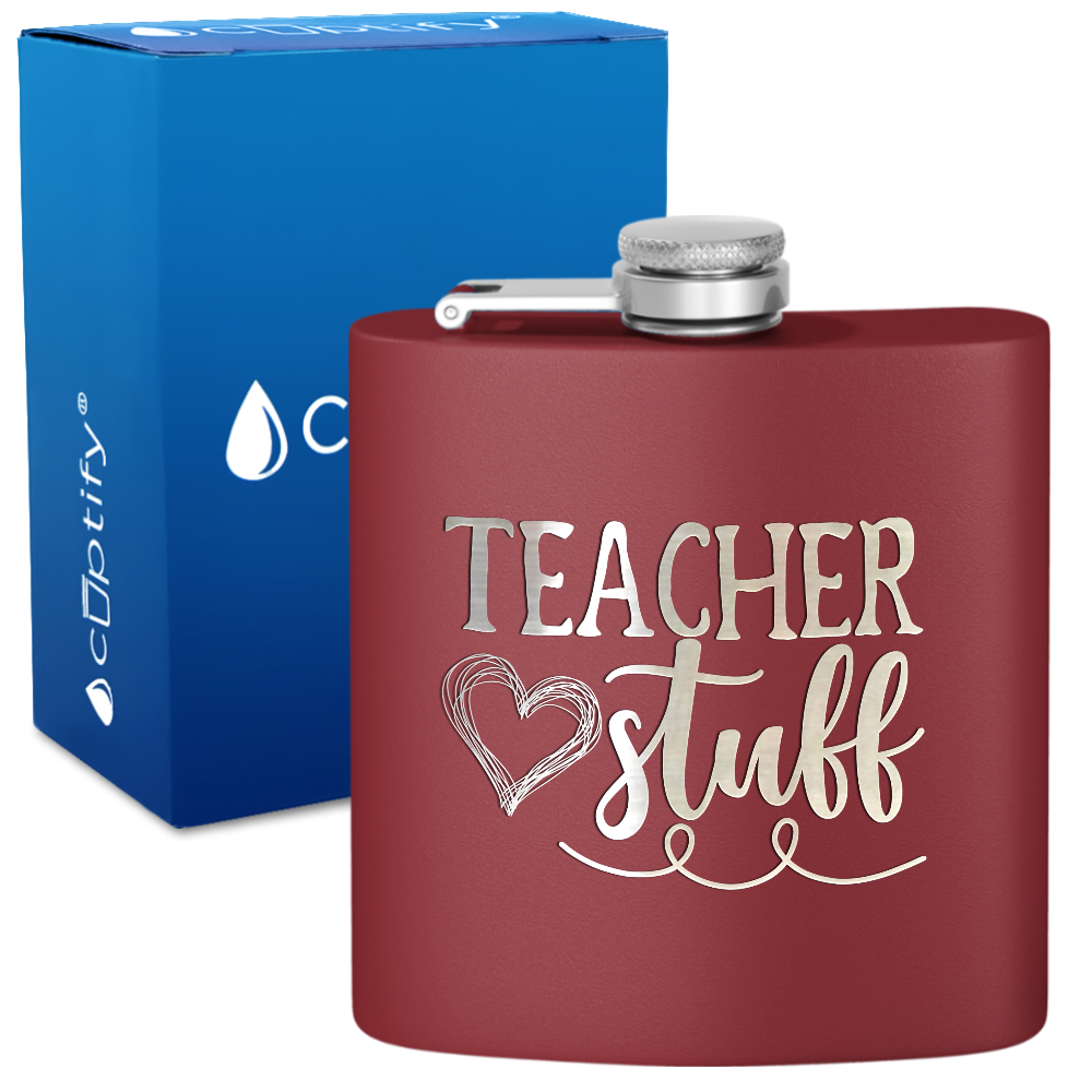 Teacher Stuff 6oz Stainless Steel Hip Flask