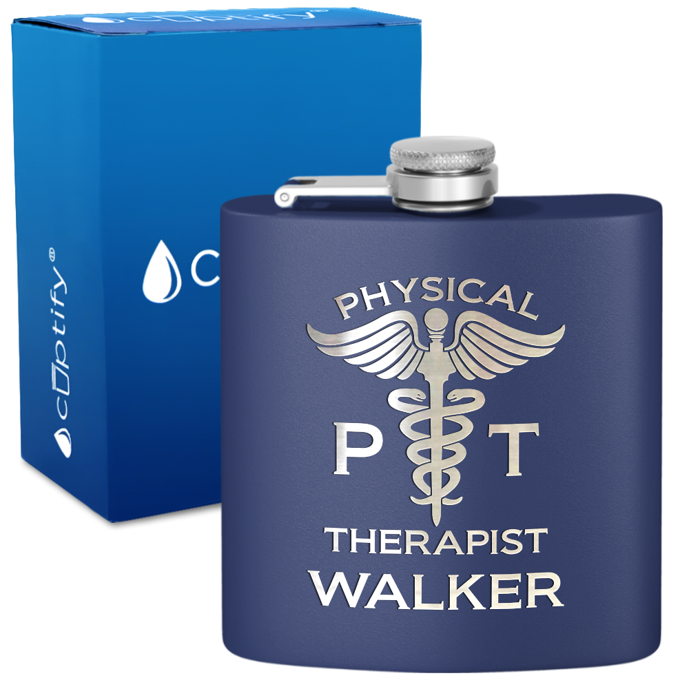 Personalized PT Physical Therapist 6oz Stainless Steel Hip Flask