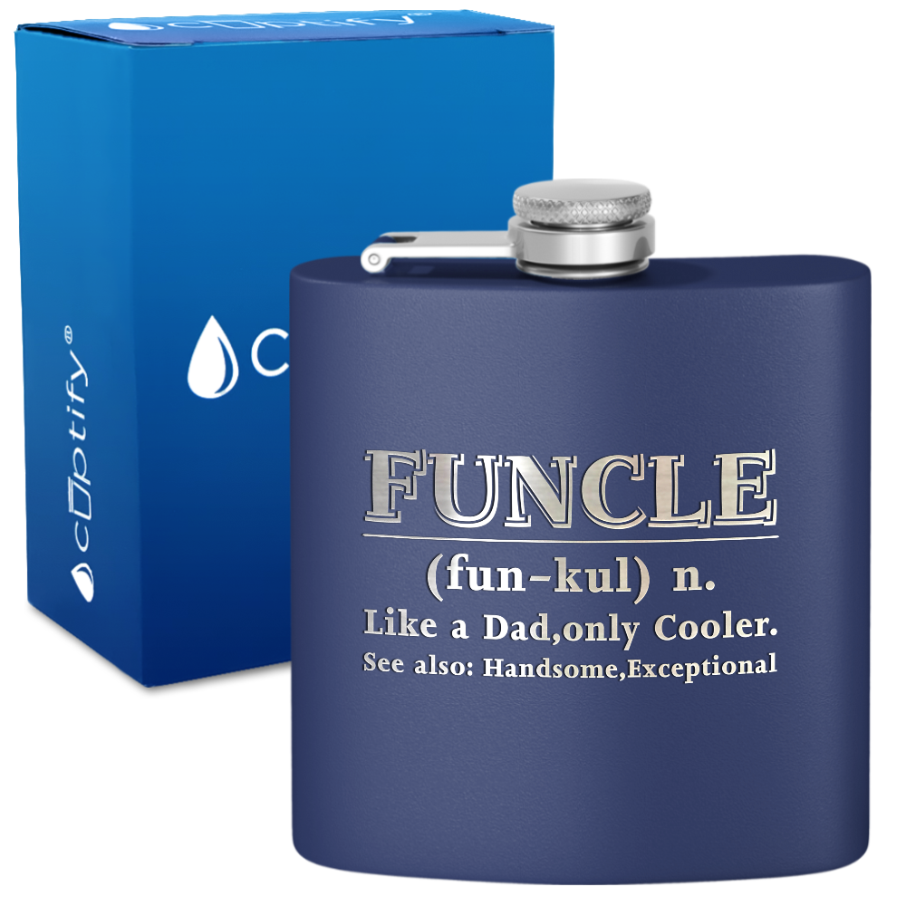 Funcle 6oz Stainless Steel Hip Flask