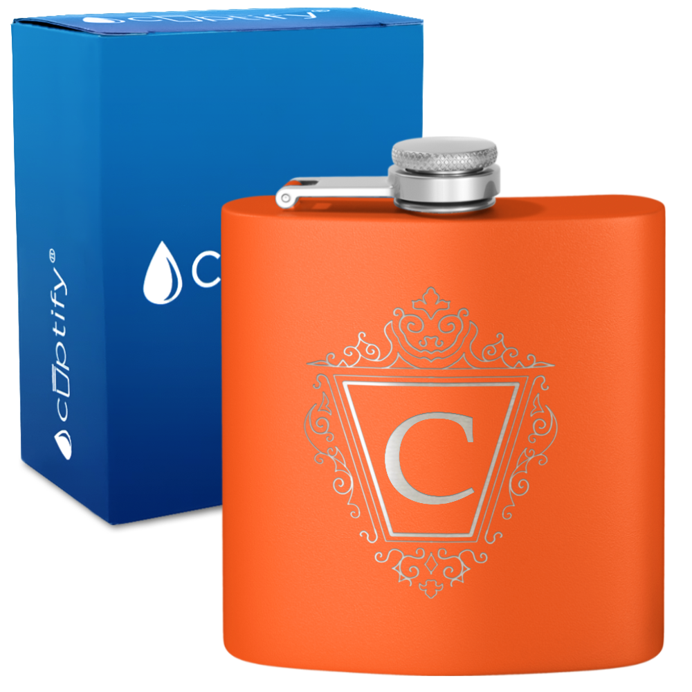 Personalized Classic Crest 6oz Hip Flask
