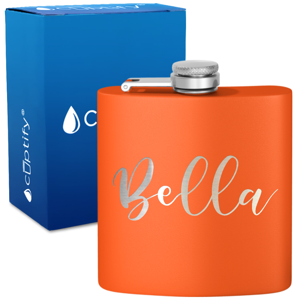 Personalized Bella Style 6oz Hip Flask