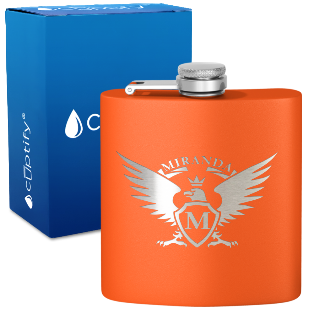Personalized Eagle 6oz Hip Flask
