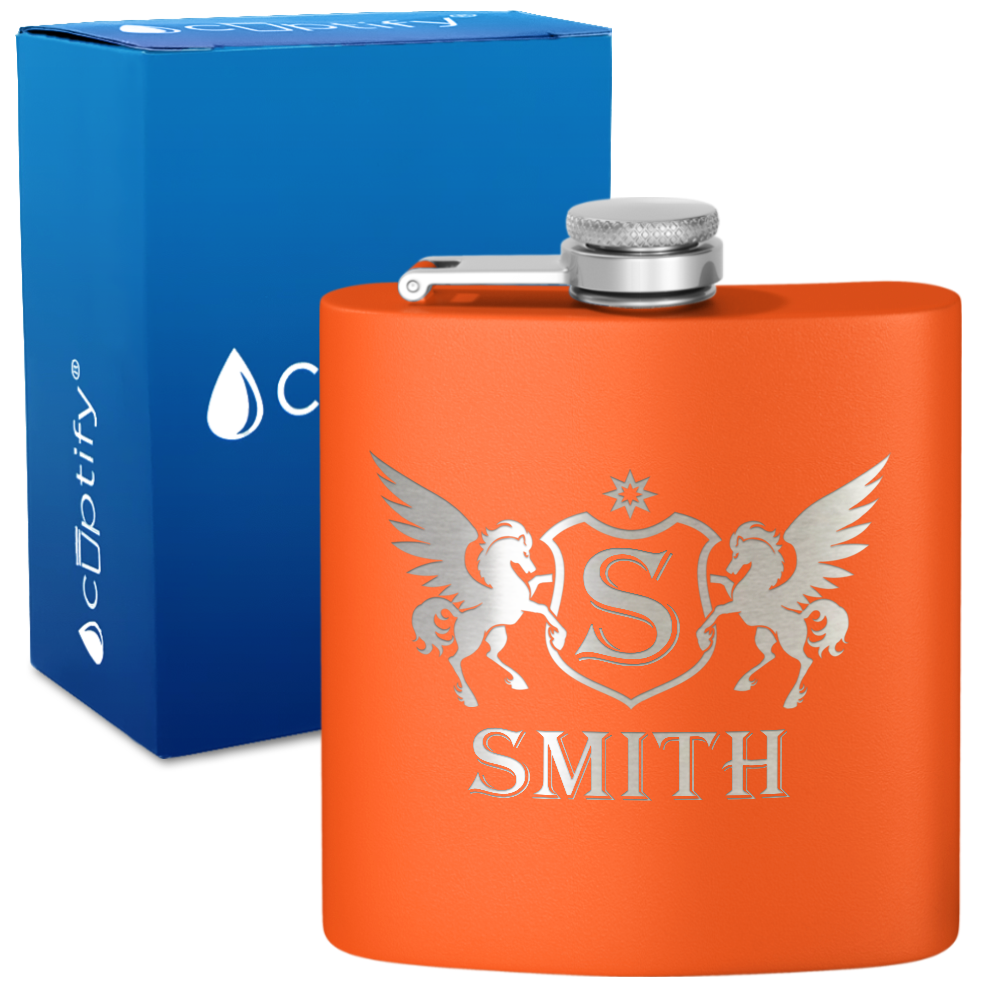 Personalized Pegasus 6oz Hip Flask