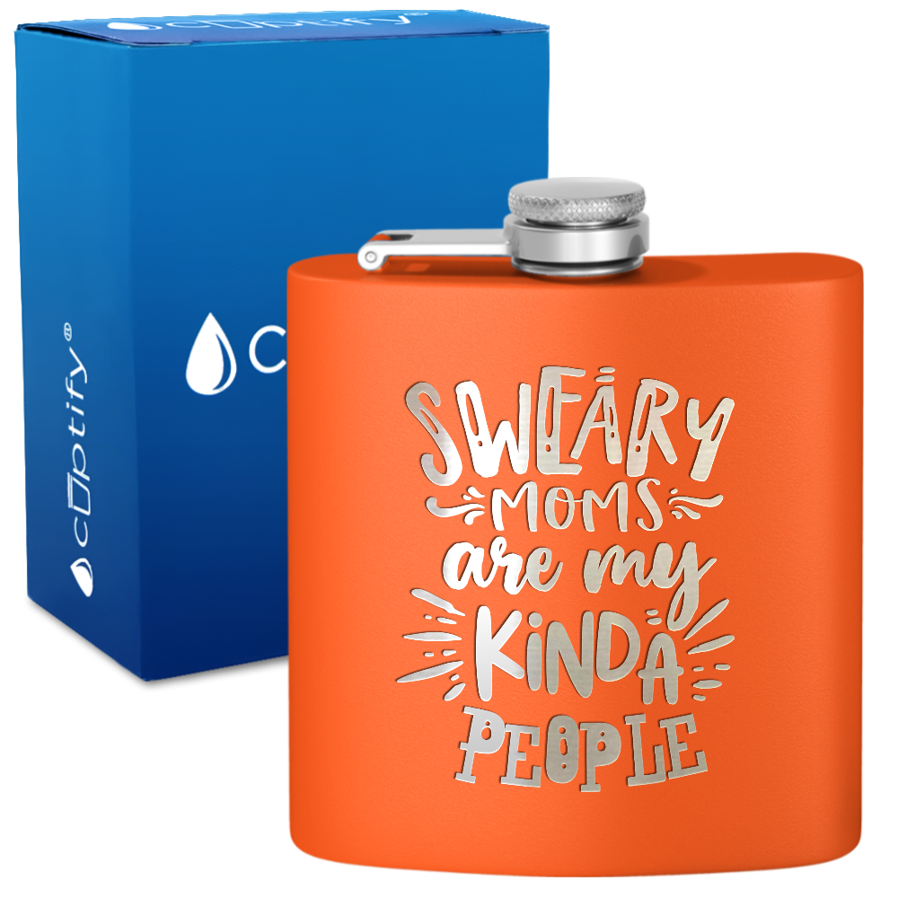 Sweary Moms 6 oz Stainless Steel Hip Flask
