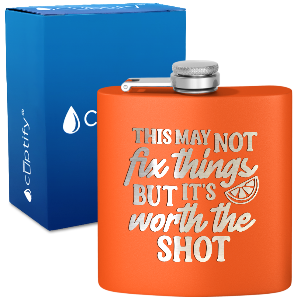 This May Not Fix Things 6 oz Stainless Steel Hip Flask