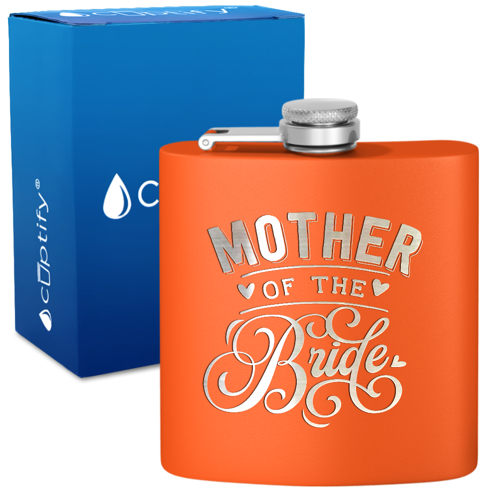 Mother of the Bride 6 oz Stainless Steel Hip Flask