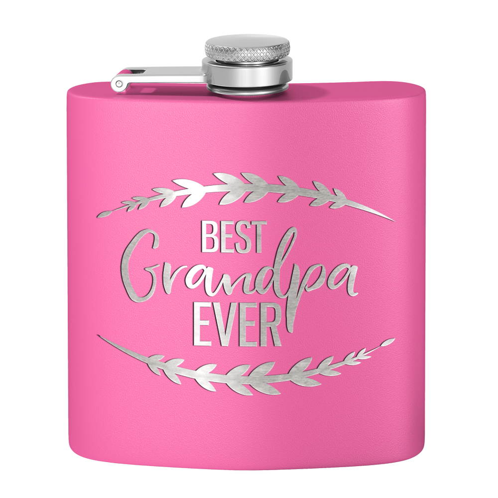 Best Grandpa Ever 6 oz Stainless Steel Hip Flask