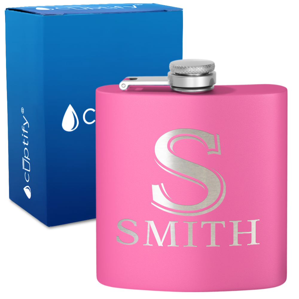 Personalized Monogram Initial and Name 6oz Hip Flask