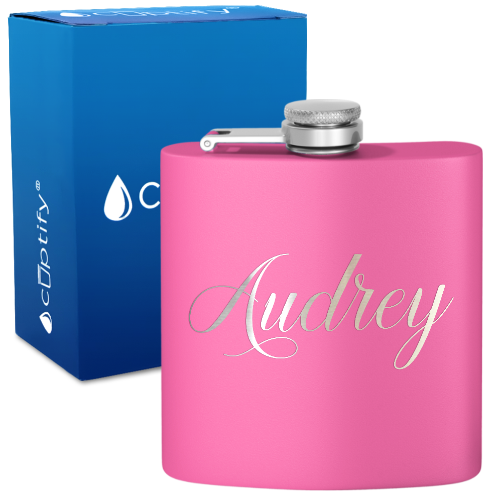 Personalized Audrey Style 6oz Hip Flask