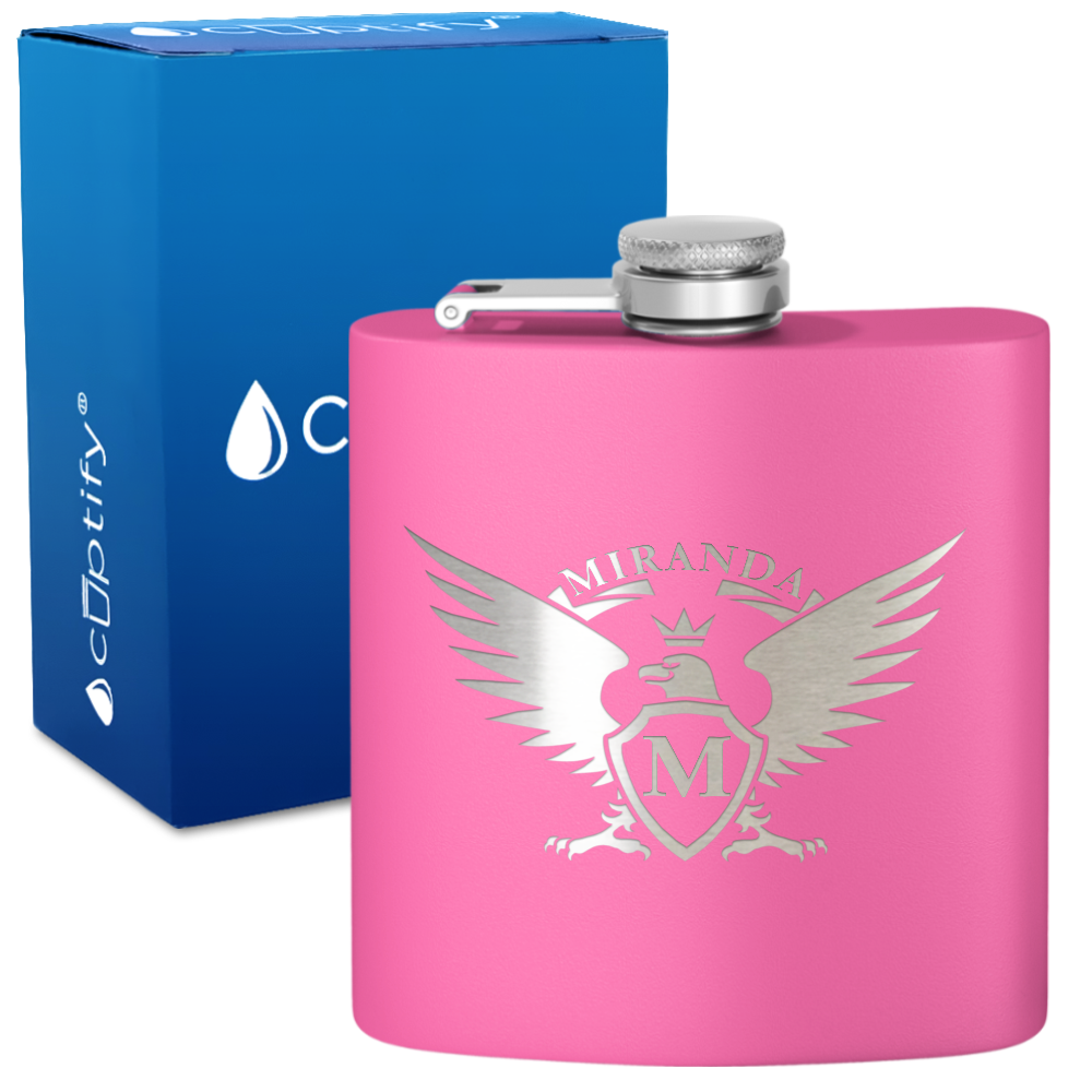 Personalized Eagle 6oz Hip Flask
