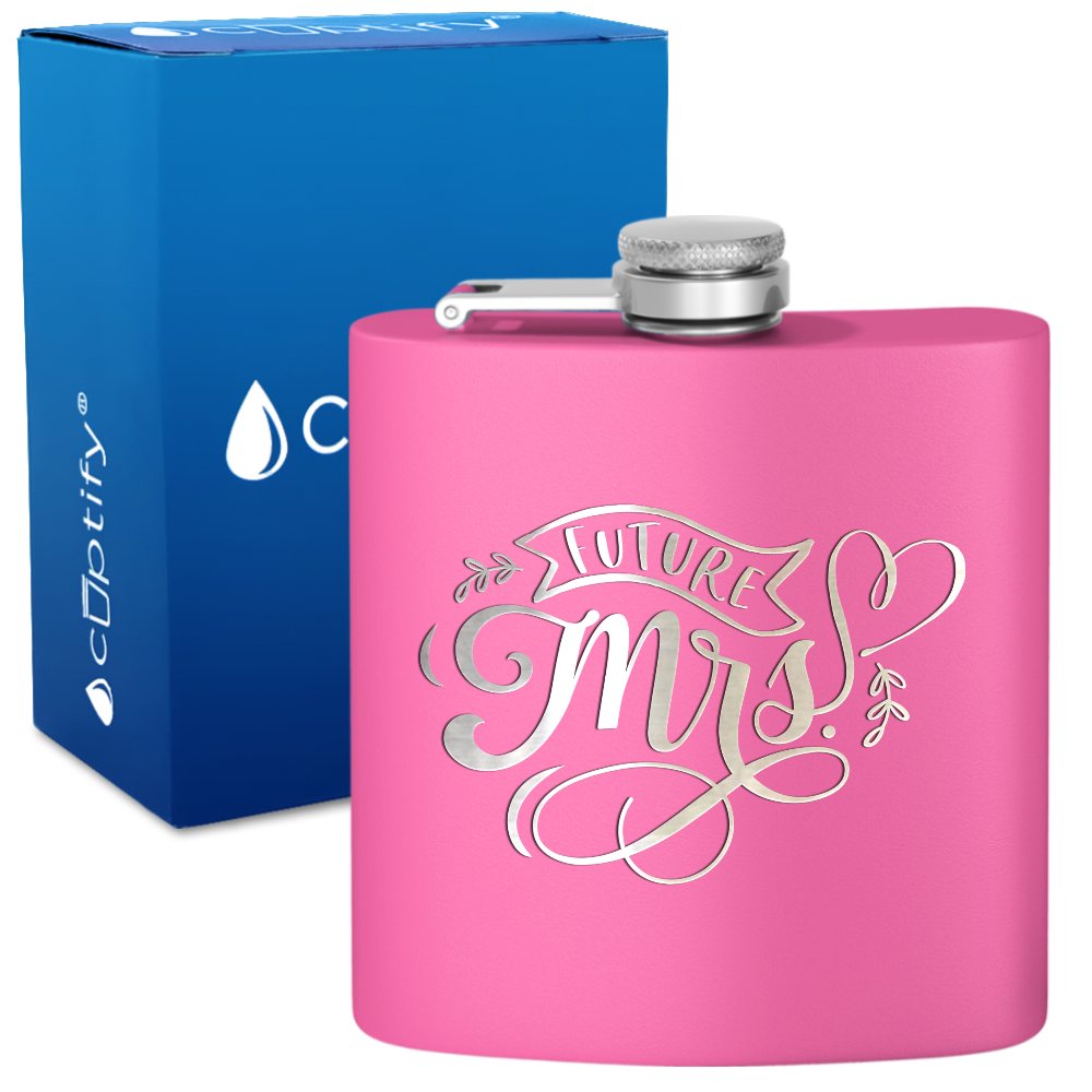 Future Mrs 6 oz Stainless Steel Hip Flask